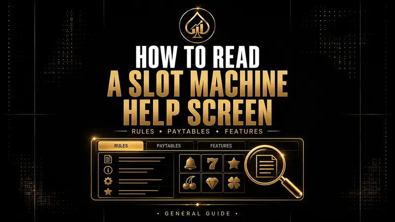 How to Read a Slot Machine Help Screen general guide